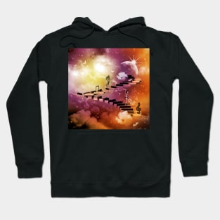 Music, dancing fairy on a piano Hoodie